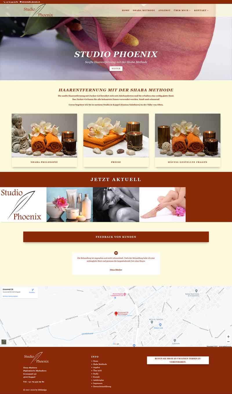 Webseite art2flow von DHdesign erstellt